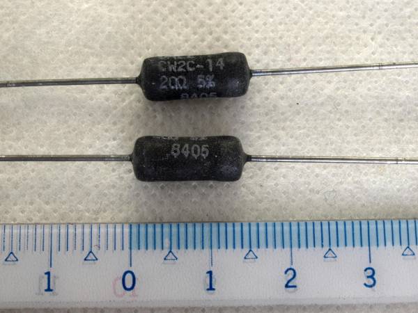即決 DALE 20Ω 2.5W 2本~10本 同軸リード CW2C シリコン被覆 巻線抵抗拍卖