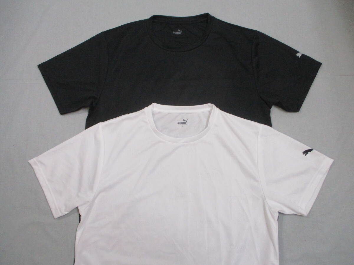 プーマ Puma BODY WEAR Tシャツ メンズ LLサイズ チェスト104cm~112cm 黒・白 総柄 2枚セット (株)ロイネ拍卖