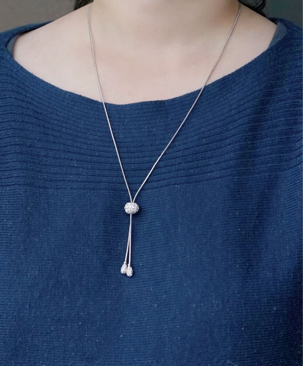 キラキラボールパヴェ・Y型ロングネックレス拍卖