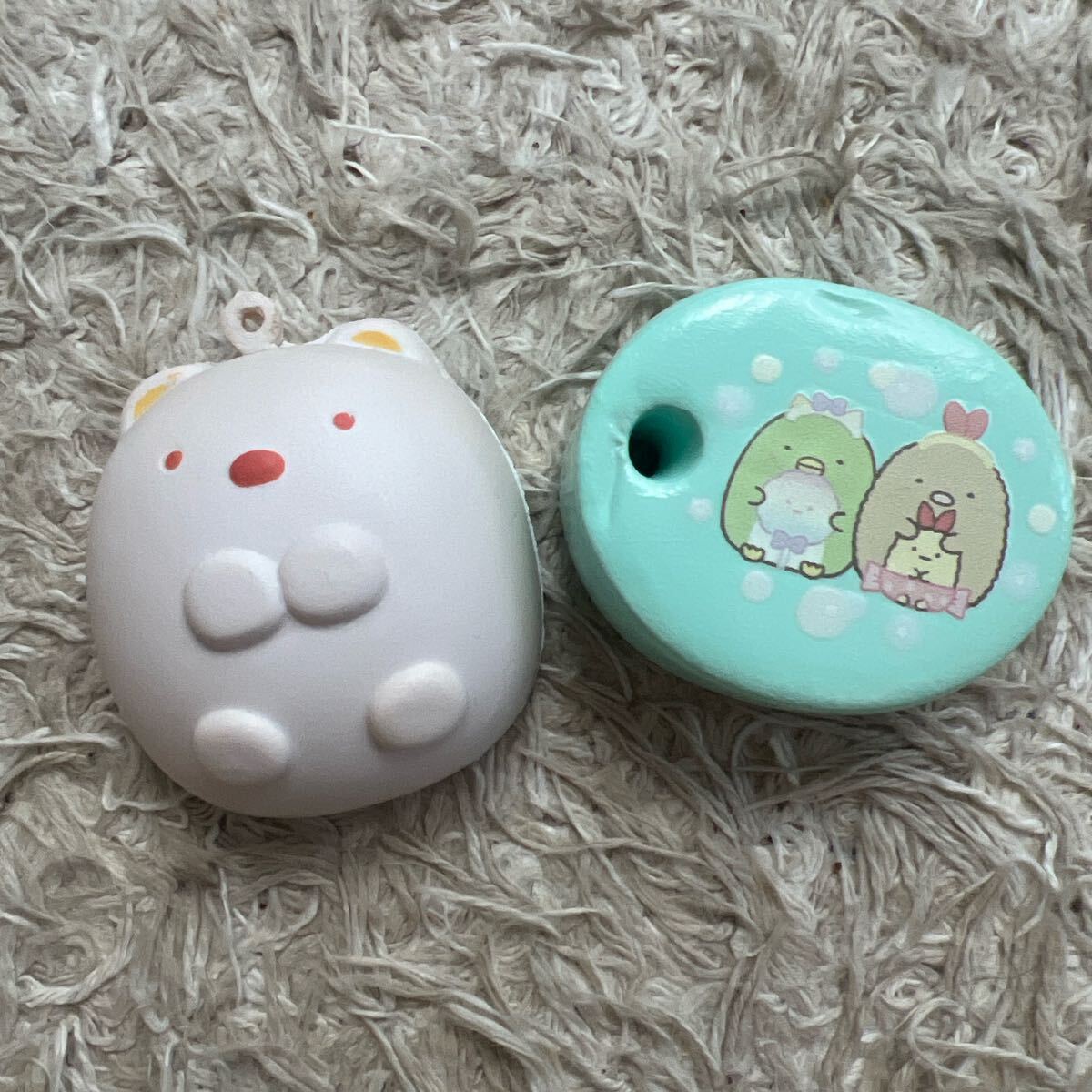 すみっコぐらし クッションキーホルダー しろくま、ペンギンとエビフライのしっぽ拍卖