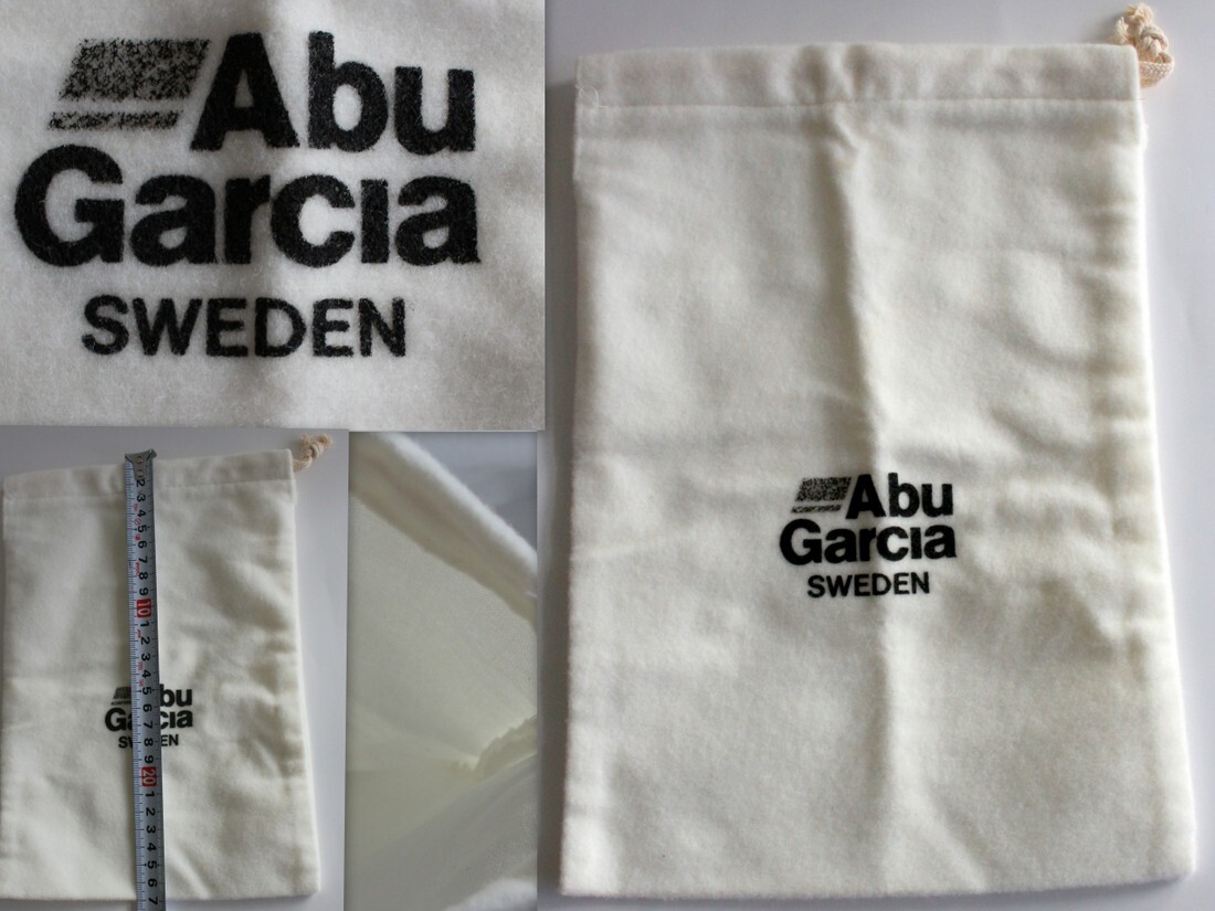 1390/未使用品/Abu Garcia アブガルシア リールケース 26.5cm×18cm 1袋(フェルト生地:白色) ※リール袋 巾着袋拍卖