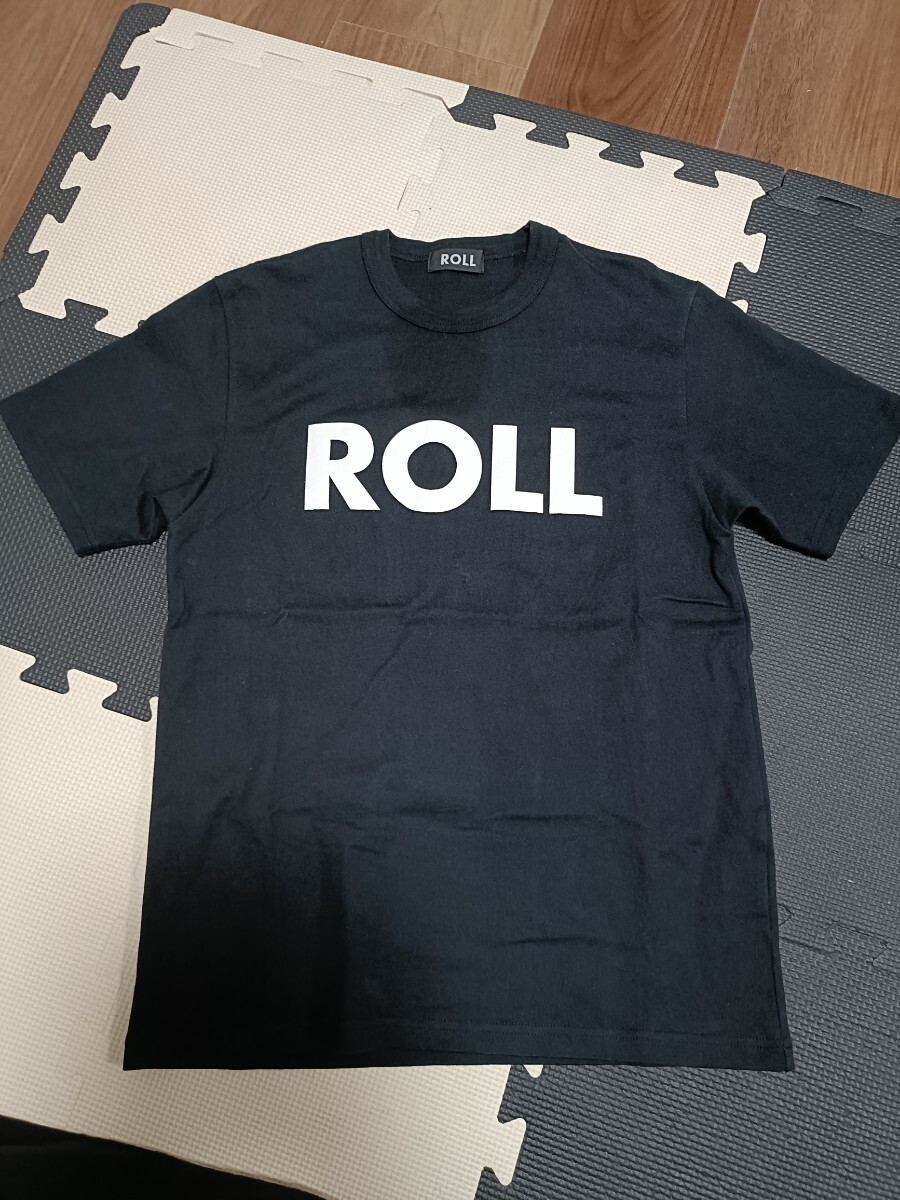 ROLL ロール ロゴデザイン 半袖 黒 Tシャツ拍卖