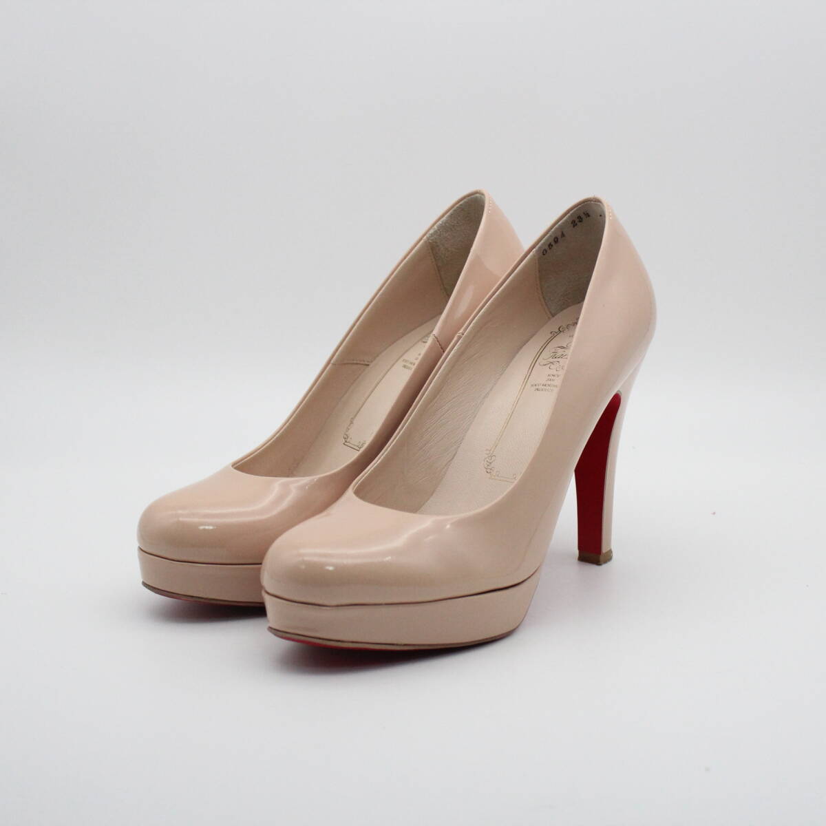 カリアング 本革プラットフォームパンプス(23.5cm)美品拍卖