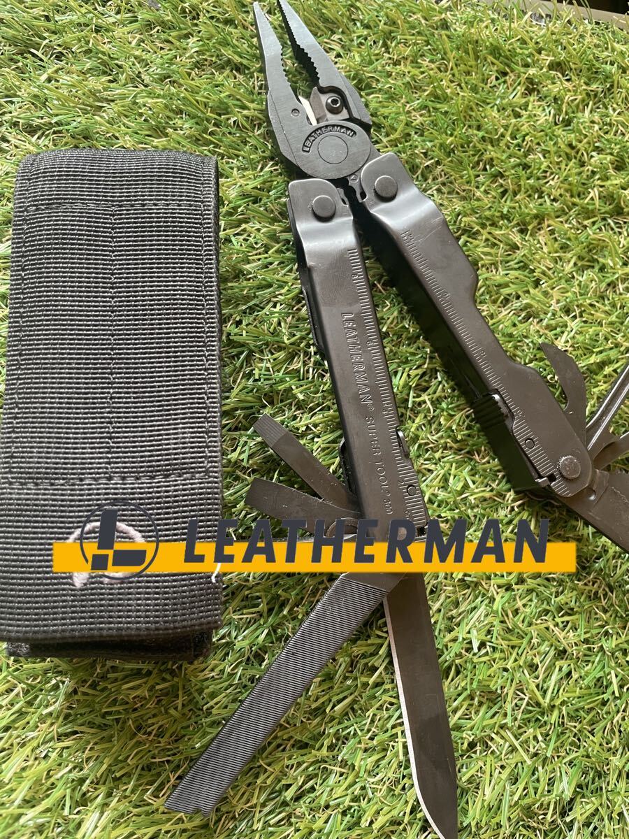 LEATHERMAN SUPERTOOL300 Black 専用ナイロン製シース付 レザーマン ツールナイフ マルチツール マルチプライヤー拍卖