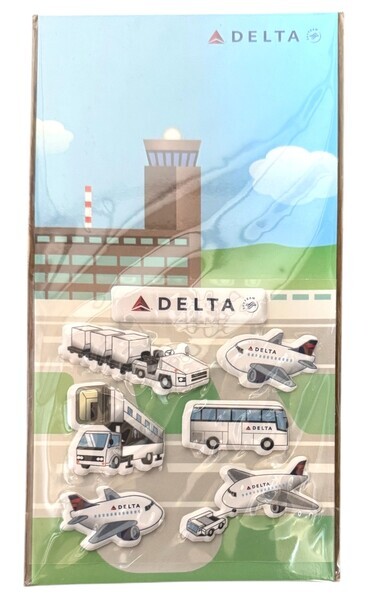 デルタ航空 立体 ステッカー 7種 セット DELTA STICKER AIR LINES STICKER 飛行機 航空機 シール コレクション デコ アメリカ エアライン拍卖