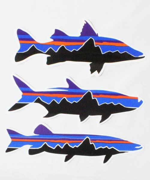 訳有 パタゴニア ステッカー 3種セット PATAGONIA FISH STICKERS SET フィッツロイ ターポン スヌーク マスキー フィッシュ 魚 シール 新品拍卖