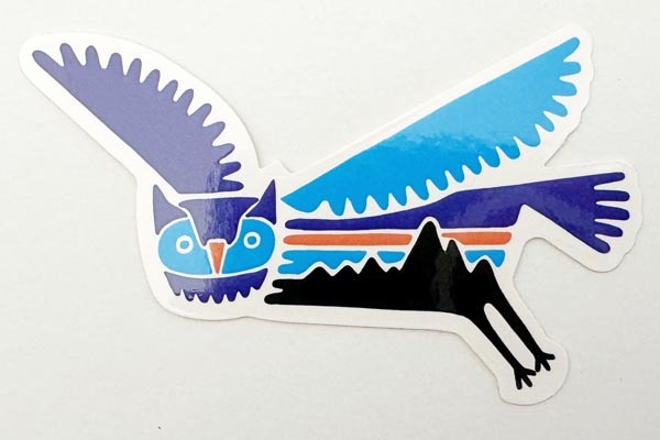 パタゴニア ステッカー フィッツロイ オウル PATAGONIA FITZROY OWL STICKER 国内版 日本 シール カスタム フクロウ 鳥 梟 動物 デコ 光沢拍卖