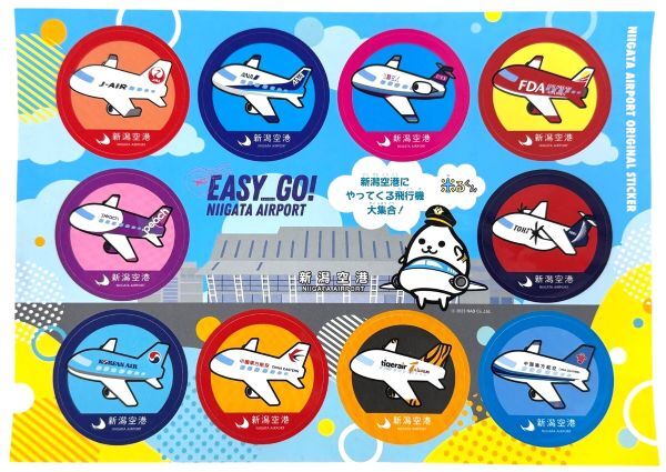 訳有 新潟空港 オリジナル ステッカー シート NIIGATA AIRPORT STICKER J-AIR ANA IBEX FDA TOKI 航空機 飛行機 シール デコ コレクション拍卖