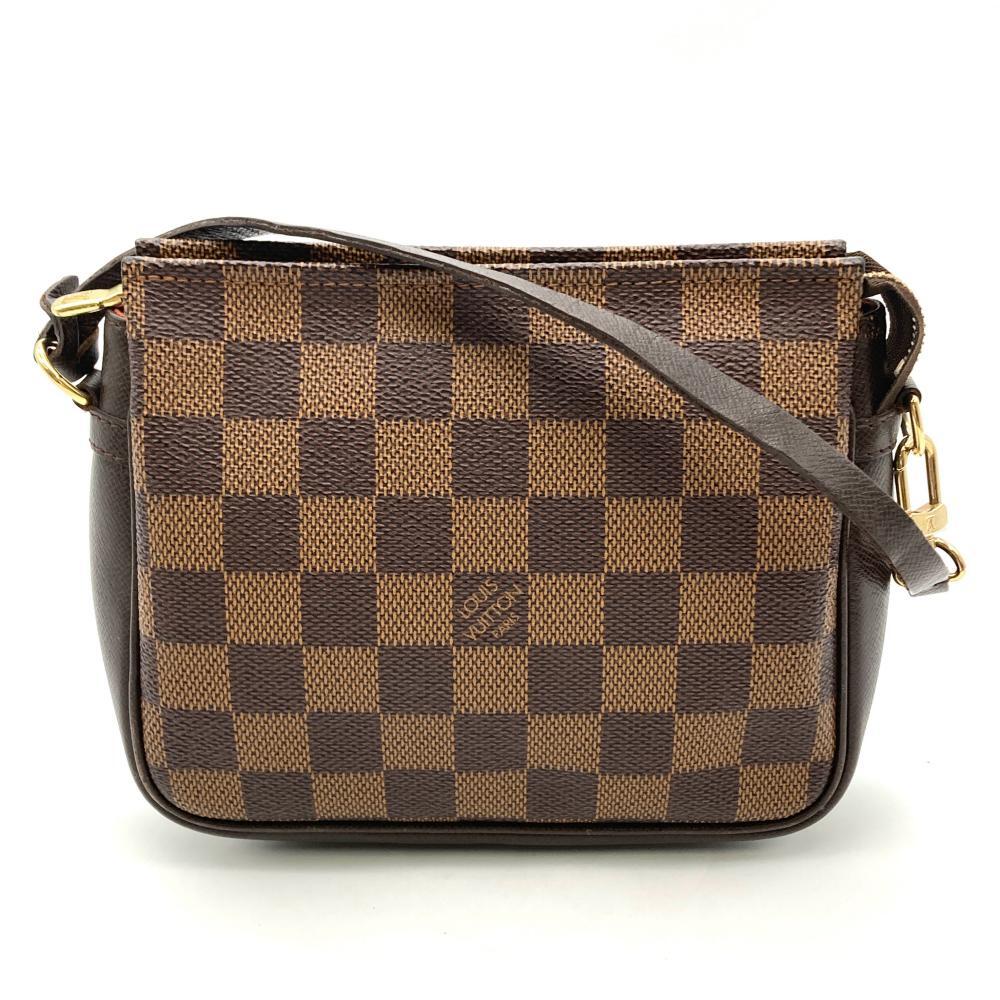 ルイヴィトン LOUIS VUITTON トゥルース メイクアップ ポシェット ハンド ポーチ ダミエ エベヌ N51982 ブラウン NO1918拍卖