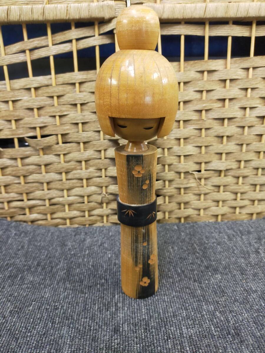 E09-20250724-787 和風 創作こけし 一生の宝 メッセージ入り 木製人形 昭和レトロ インテリア拍卖