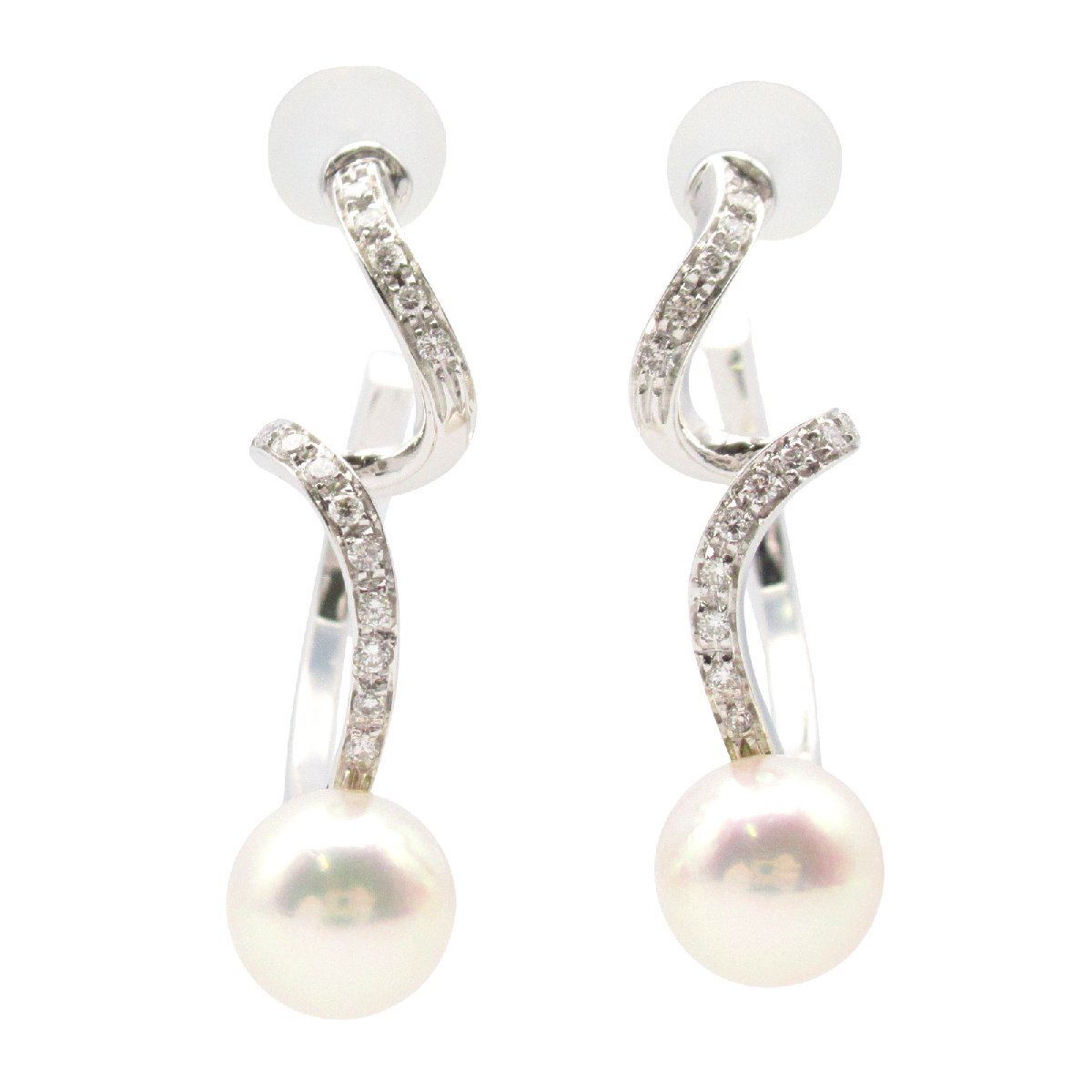 ジュエリー アコヤパール ピアス ブランドオフ JEWELRY K18WG(ホワイトゴールド) ピアス 750WG 中古 レディー拍卖