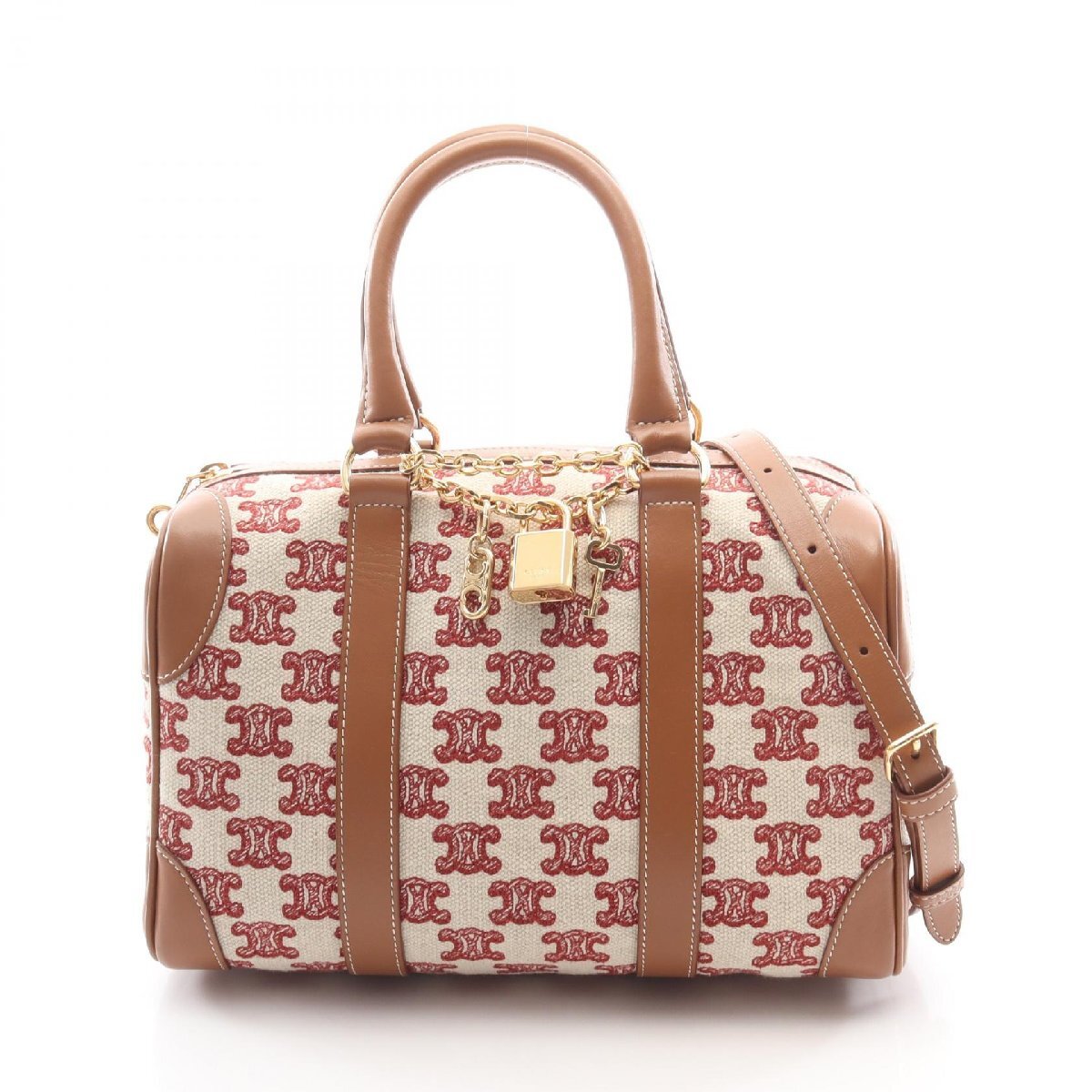 セリーヌ トリオンフ ブランドオフ CELINE キャンバス ハンドバッグ キャンバス/レザー 中古 レディース拍卖