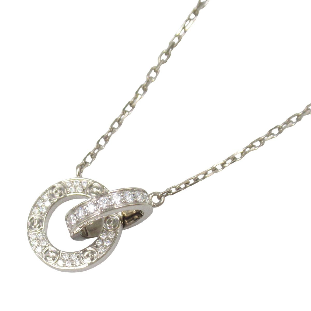 カルティエ ベビーラブ ネックレス ダイヤ ブランドオフ CARTIER K18WG(ホワイトゴールド) ネックレス 750WG拍卖