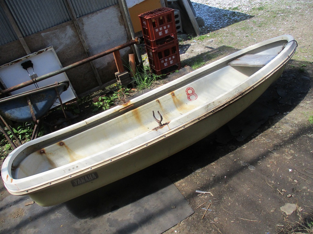 ヤマハ TORI10 FRP 難有 この船に2馬力免許船検不要 サービスにもう一隻TORI12を付けます 引取限定 沼や湖などに花壇 水槽 テンダー 通船 拍卖