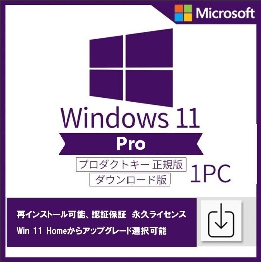 【即対応】 Windows 11 Pro 1PC 日本語 正規版 認証保証 ウィンドウズ イレブン OS ダウンロード版 プロダクトキー ライセンス認証拍卖