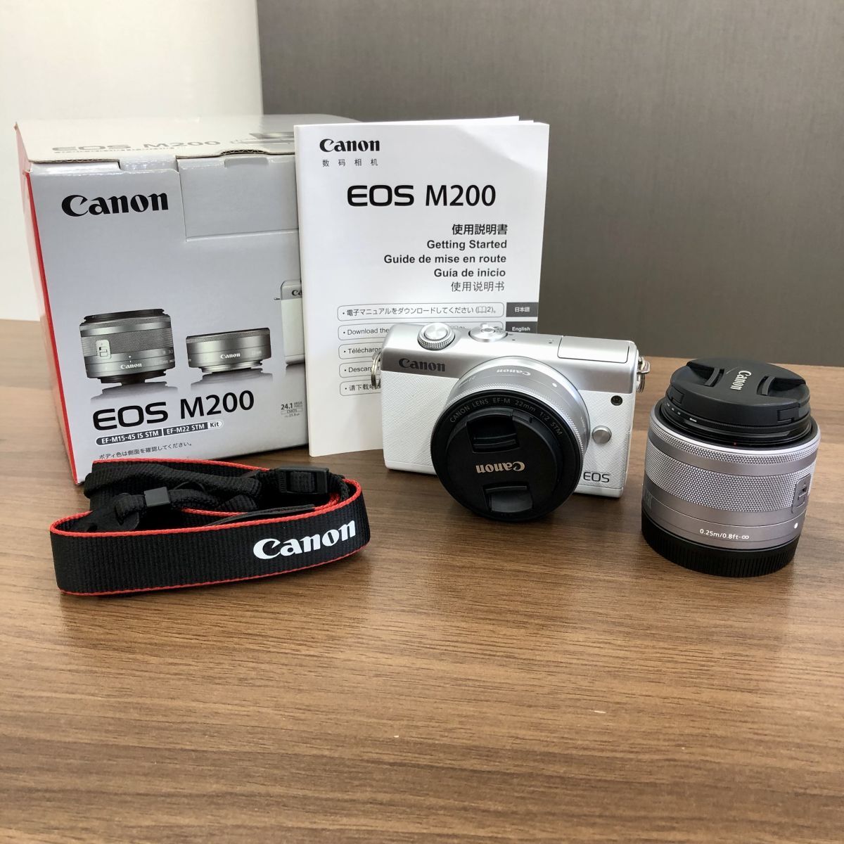 △【動作未確認】キャノン EOS M200 EF-M15-45 EF-M22 STM ダブルレンズキット S65511048415拍卖