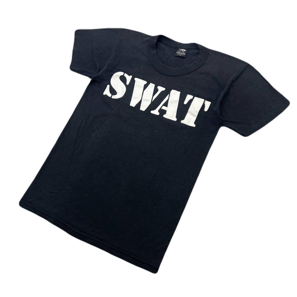 ロスコ 半袖Tシャツ SWAT スワット 両面ロゴ ブラック 黒 Mサイズ 【 人気 両面ロゴ アメカジに♪ 】 ROTHCO ●DB361拍卖