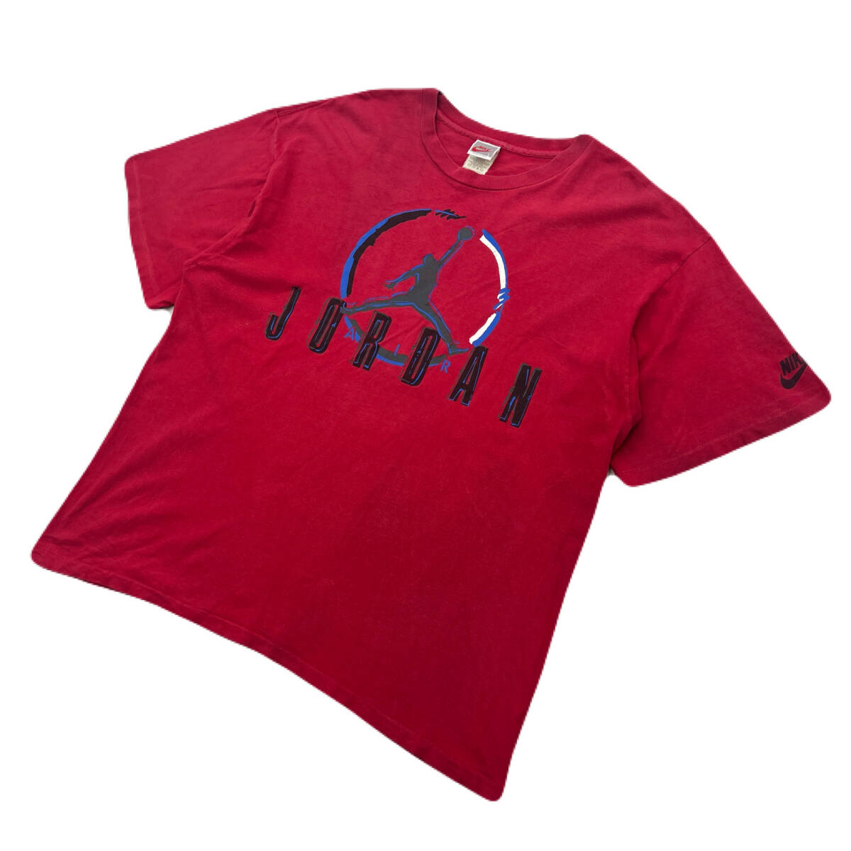 ナイキ ジョーダン 半袖 Tシャツ メンズ Lサイズ 90s ビンテージ レッド 赤 【 希少 初期JORDAN 】 NIKE ●DF322拍卖