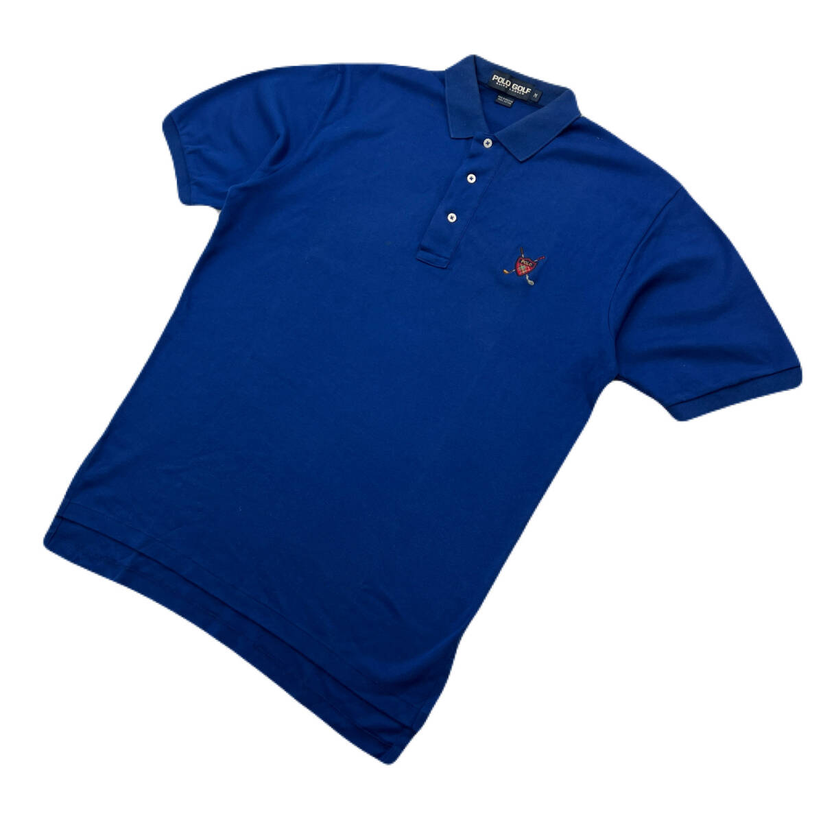 ラルフローレン ポロゴルフ ネイビーブルー 半袖 ポロシャツ Mサイズ 【 胸ロゴのみのシンプルデザイン 】 POLO GOLF ●DK288拍卖