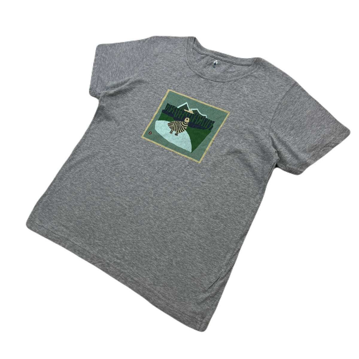 モンベル 半袖 Tシャツ グレー キッズ 160cm シンプル 【 キャンププリント♪ 】 MONT-BELL ●DK286拍卖