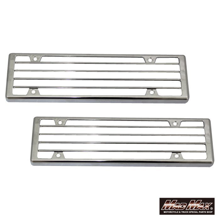 MADMAX トラック用品 メッキ テールランプ ガーニッシュ 三菱ふそう2t用 ブルーテックキャンター 左右SET【メール便送料210円】拍卖