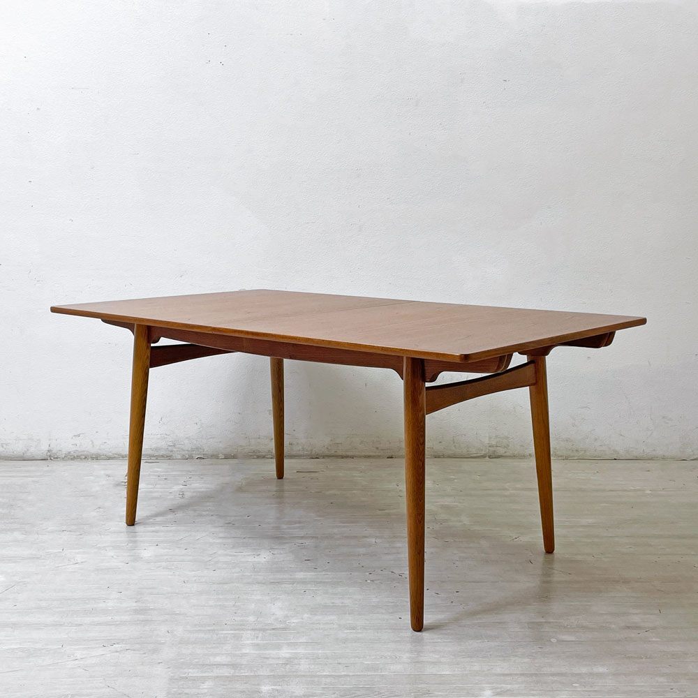 ● アンドレアス・タック Andreas Tuck エクステンション ダイニングテーブル AT310 チーク材×オーク材 ハンス・J・ウェグナー拍卖