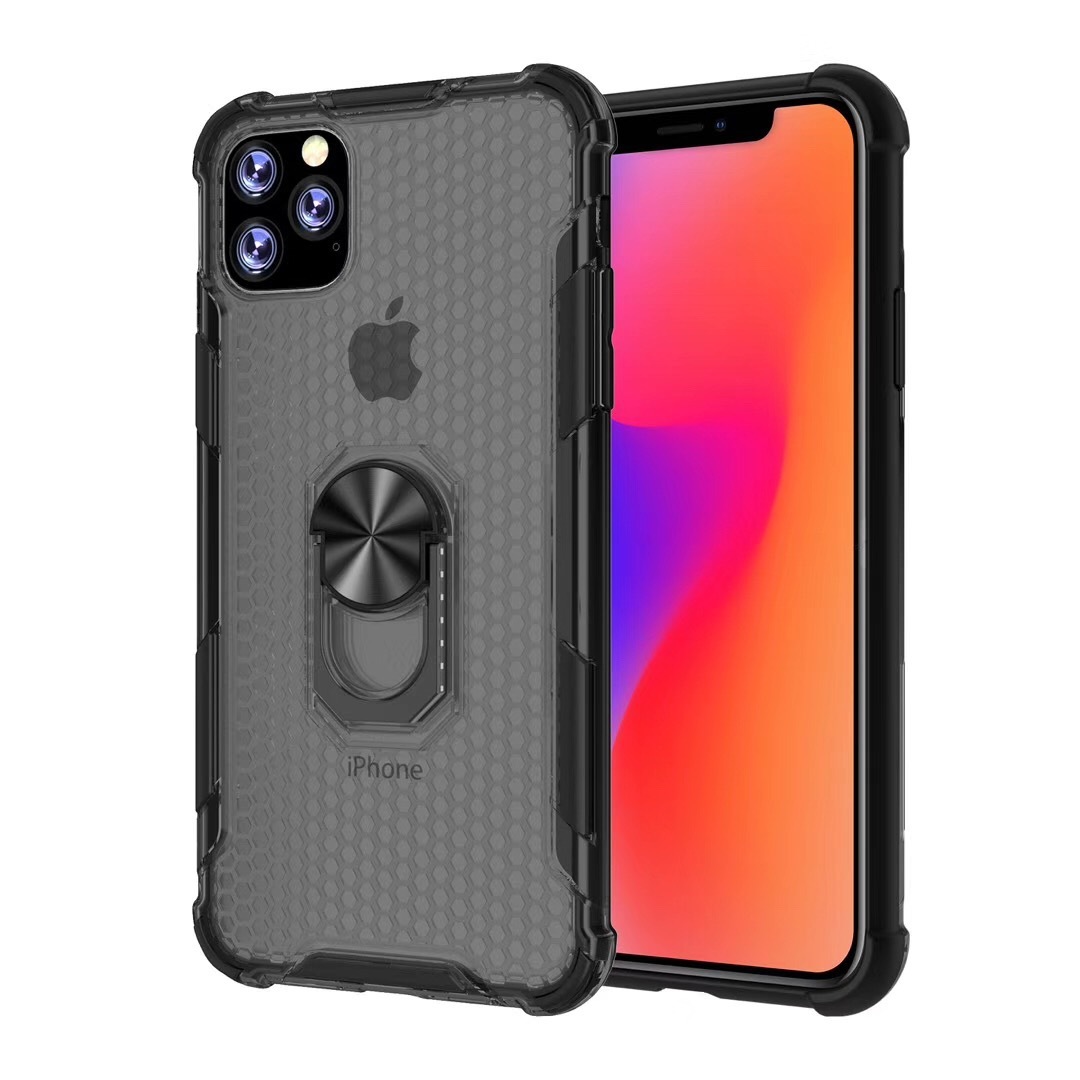 iPhone11pro☆iPhone11☆iPhone11proMax☆リングブラケット付きケース☆ブラック☆ポリカーボネート+TPU拍卖