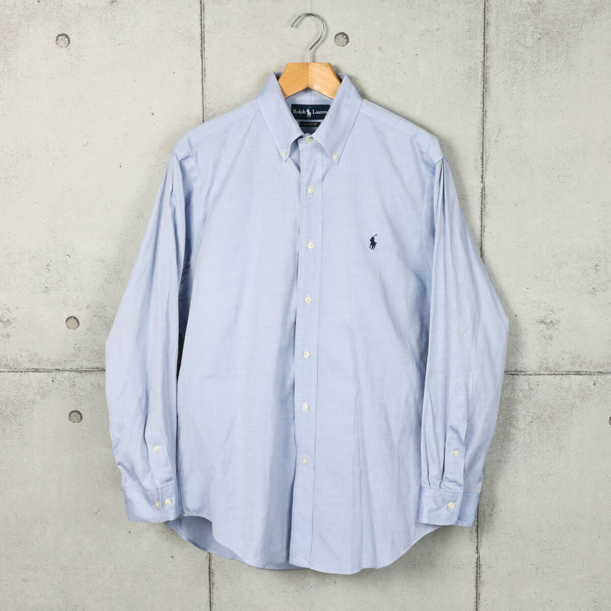 Poloラルフローレン◆CLASSIC FIT ピンオックス ボタンダウンシャツ◆ライトブルー◆サイズ16-32/33拍卖