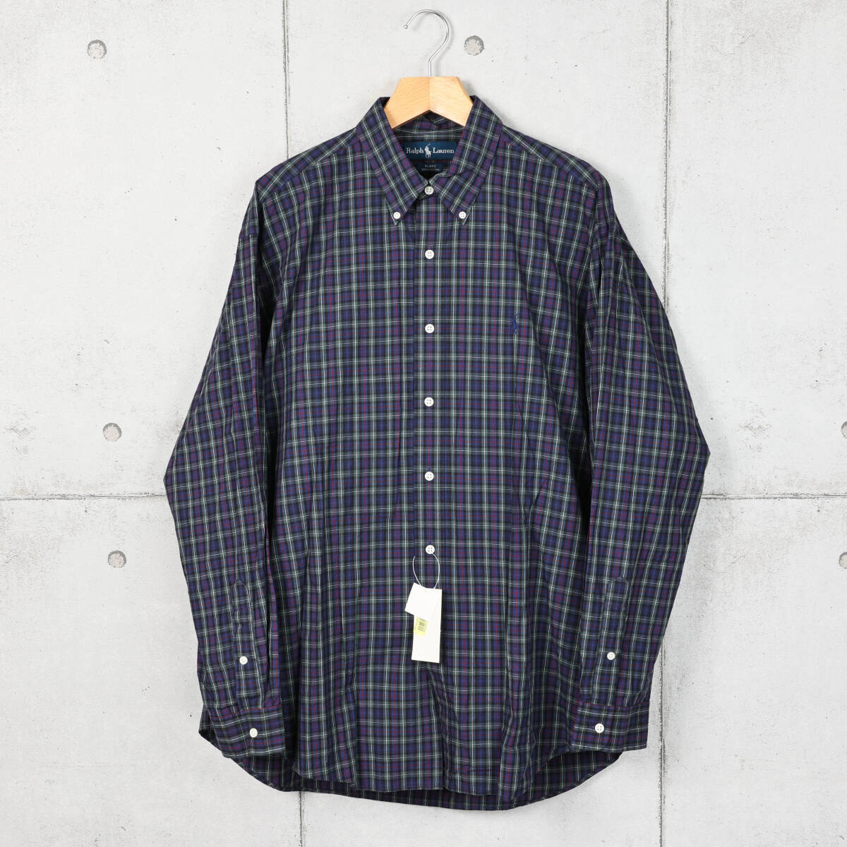 デッドストック◆Poloラルフローレン◆BLAKE チェック B.Dシャツ◆ネイビー×グリーン×レッド◆サイズXL拍卖