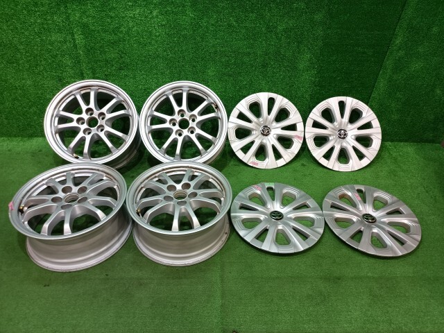 中古 アルミホイール プリウス ZVW51 15インチ 6.5J 純正 4本セット 1台分 キャップ付拍卖