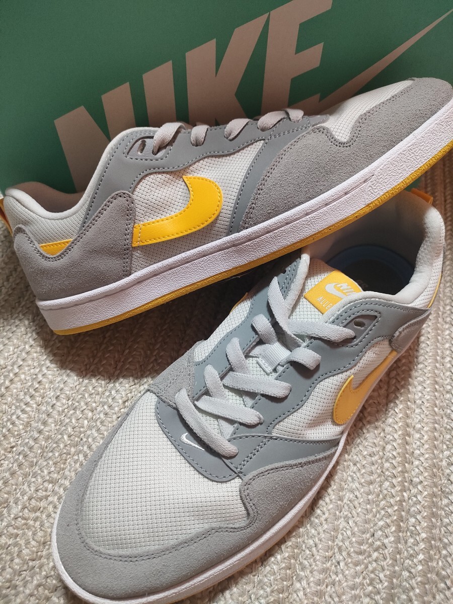 新品 未使用 NIKE SB アリウープ スニーカー 29cm グレー×イエロー ナイキ スケート シューズ 拍卖