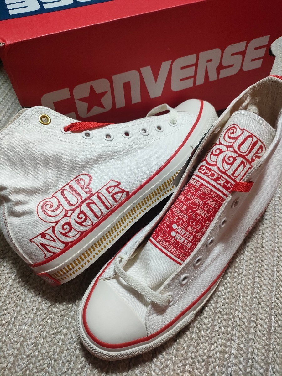 新品 定価13200 コンバース オールスター ハイ カップヌードル 28cm CONVERSE ALL STAR HI CUPNOODLE 限定 Limited スニーカー REACT拍卖