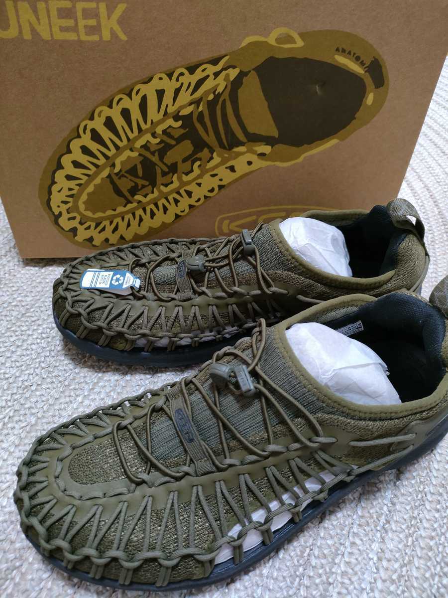 新品 定価14850 KEEN UNEEK SNK 27cm US9 キーン ユニーク サンダル スニーカー メンズ ダークオリーブ グリーン 正規品 アウトドア拍卖