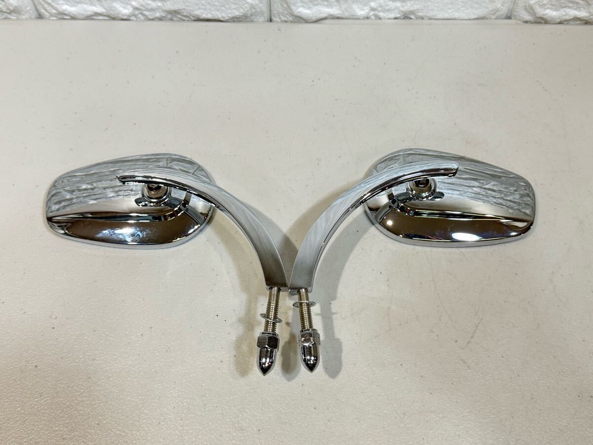 ハーレー スポーツスター mini クローム ミラー 左右 セット チョッパー ナロー エボ スポスタ ダイナ ソフテイル XL1200X 883N FXDL FLST 拍卖
