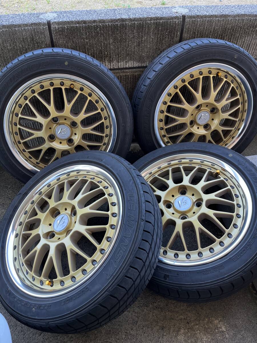 希少 WORK ワーク VS-XX 15インチ 5.5J 4H-100 +42 ゴールド 当時物 4本拍卖