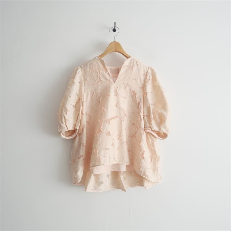 2023SS / Ballsey ボールジィ / TOMORROWLAND / ブルームカットジャカード パフスリーブブラウス 36 / 11013101833 / 2504-0054拍卖