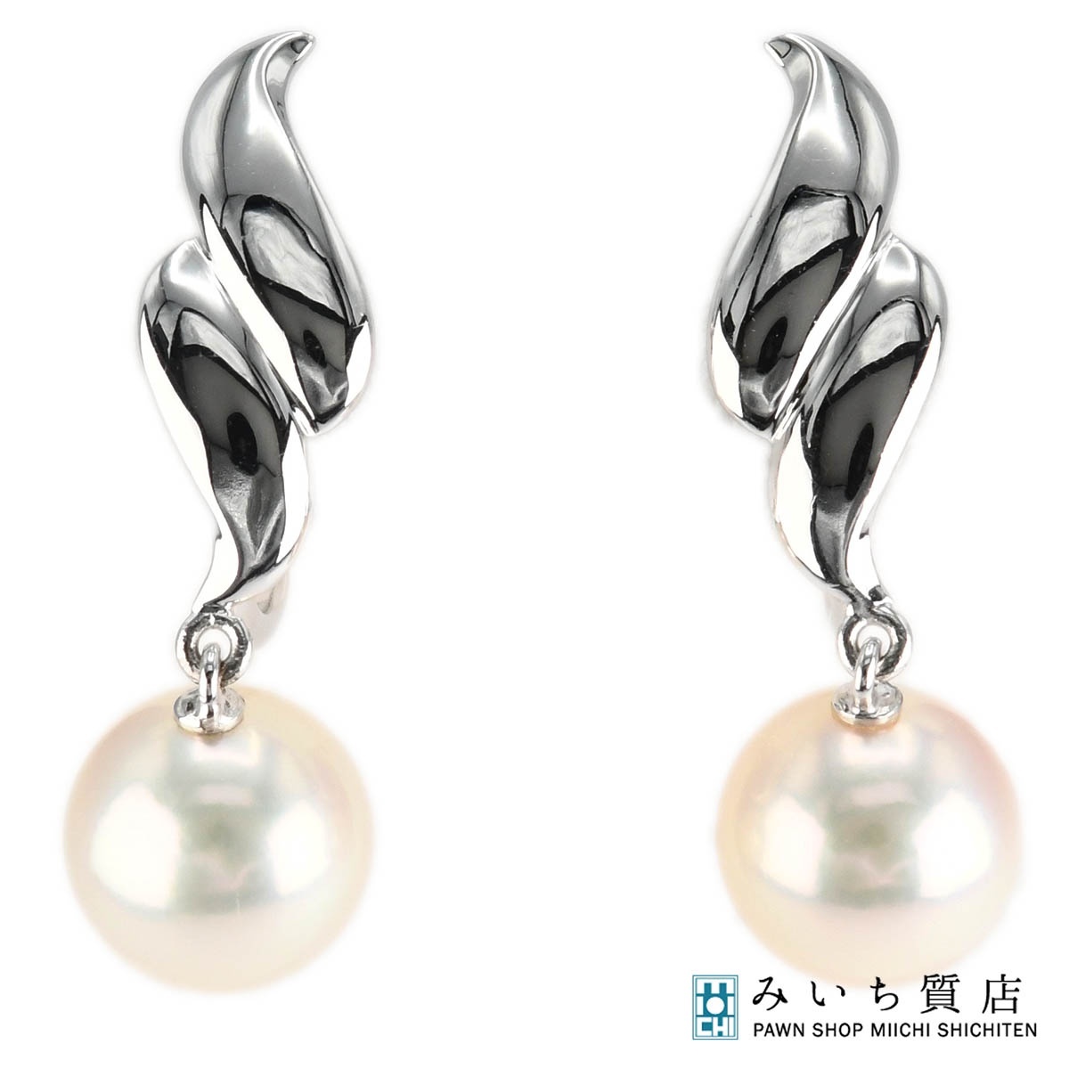 質屋 仕上済 MIKIMOTO ミキモト パール イヤリング K18 約6.3g ジュエリー ケース有 24k649-4 みいち質店拍卖
