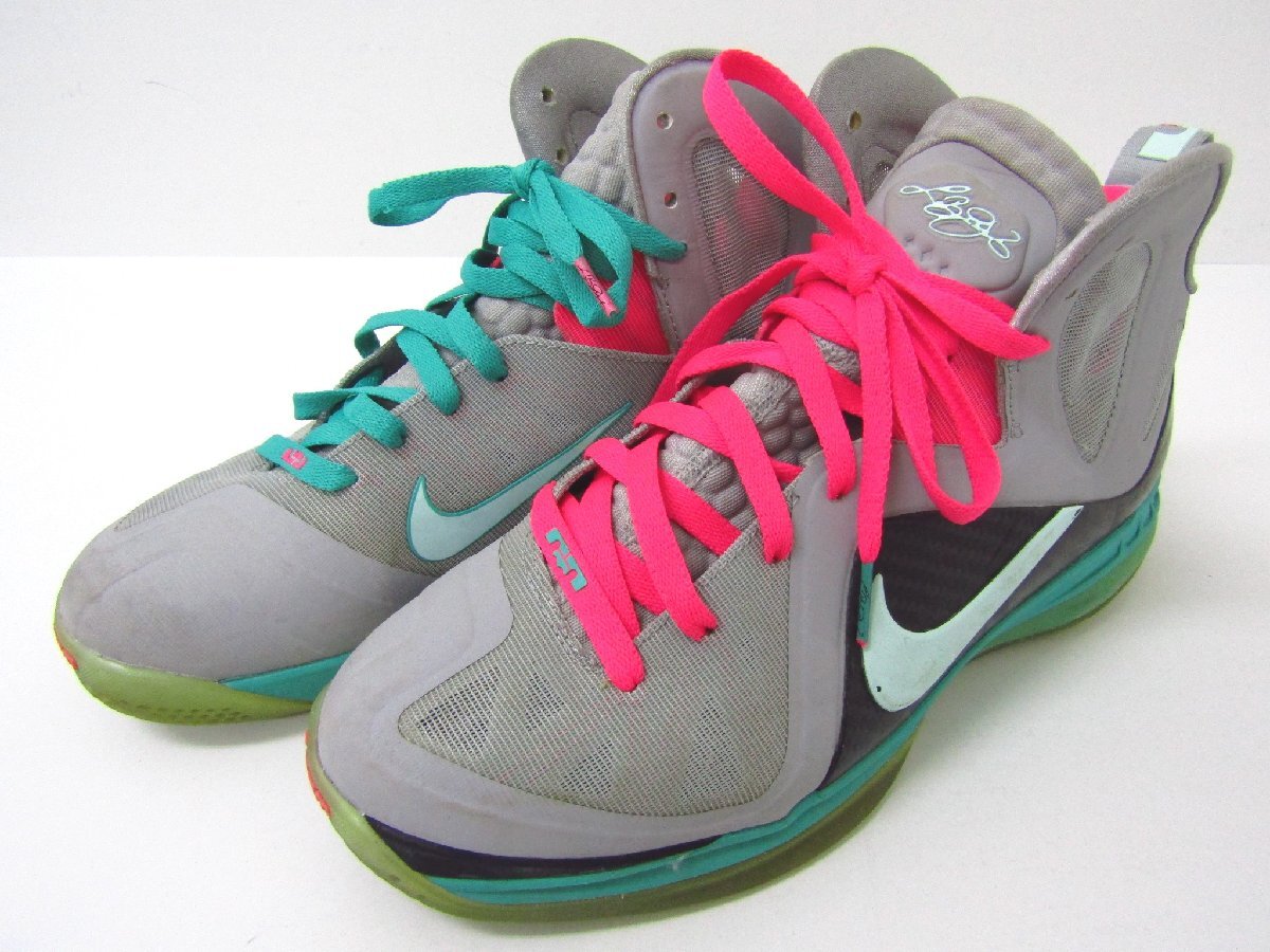 NIKE ナイキ Lebron 9 レブロン Ps Elite South Beach サウスビーチ サイズ表記 27.5cm 靴 スニーカー》U7971拍卖
