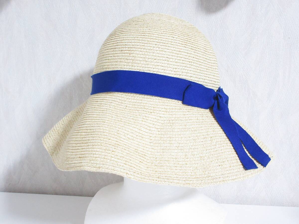 CA4LA カシラ リボン ストローハット ナチュラル cp227拍卖
