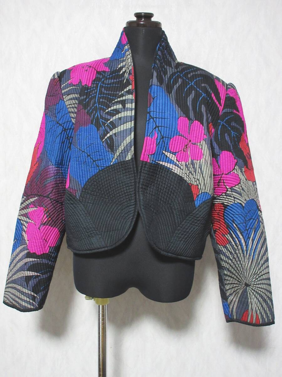 THAI SILK タイシルク 花柄ジャケット レディース 12 kn2526拍卖
