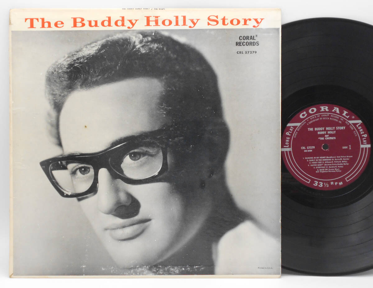 ★US ORIG MONO LP★BUDDY HOLLY AND THE CRICKETS/Buddy Holly Story 1959年 初回マルーンラベル 高音圧 ロックンロール大名盤 代表曲満載拍卖