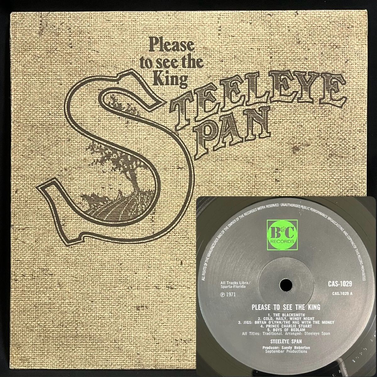 UK-Original / 美品! 初回Black Label&Hessian Cover!! Steeleye Span スティーライ・スパン / Please to See the King レコード LP ロック拍卖