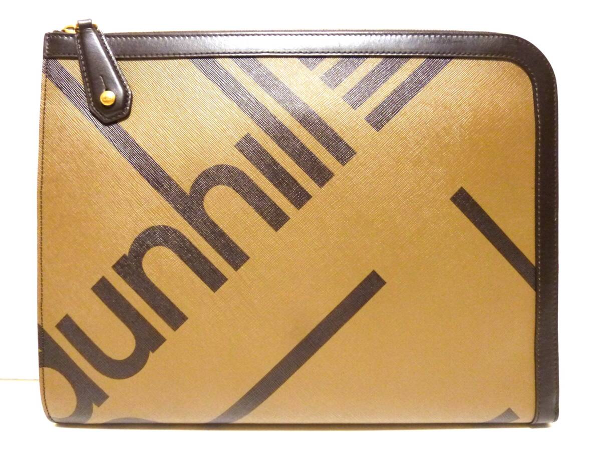 ●○ダンヒル dunhill ラゲッジキャンバス ラージ ジップフォリオ DU19R3865SC231 極美品!!○●拍卖