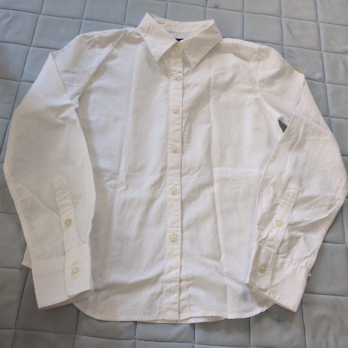 ★美品 ラルフローレン キッズ長袖ブラウス140cm★ 長袖 ホワイト シャツ コットン拍卖