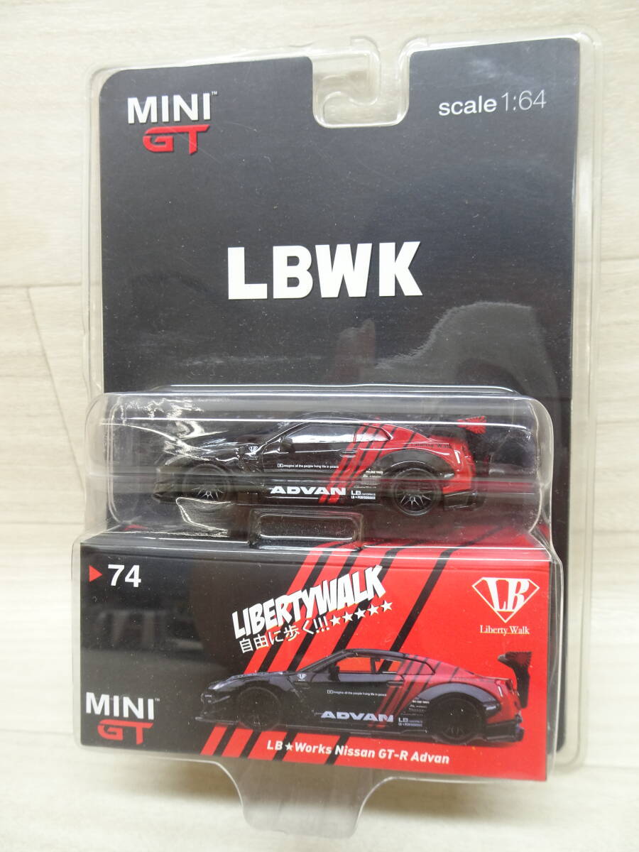 13/Ω848★MINI GT LBWK 1/64 Nissan GT-R R35 TYPE2 ADVAN ★未開封品拍卖