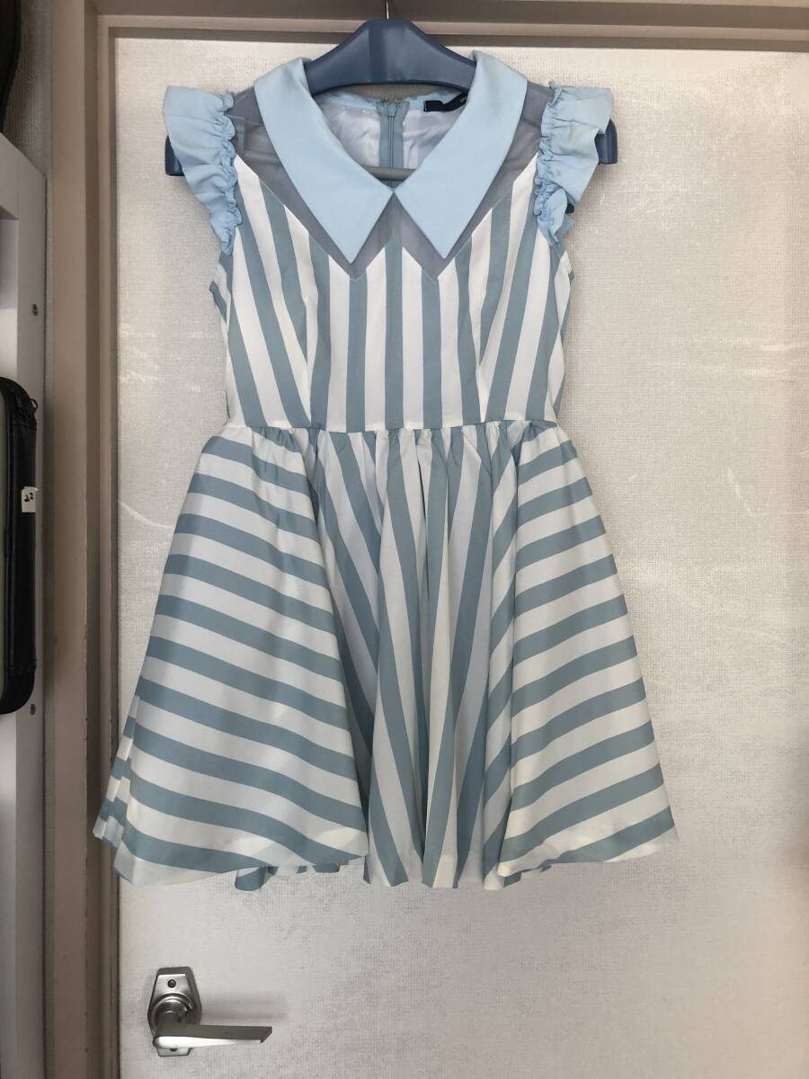 onespo ワンスポ ストライプ肩フリルワンピース スワンキス 拍卖