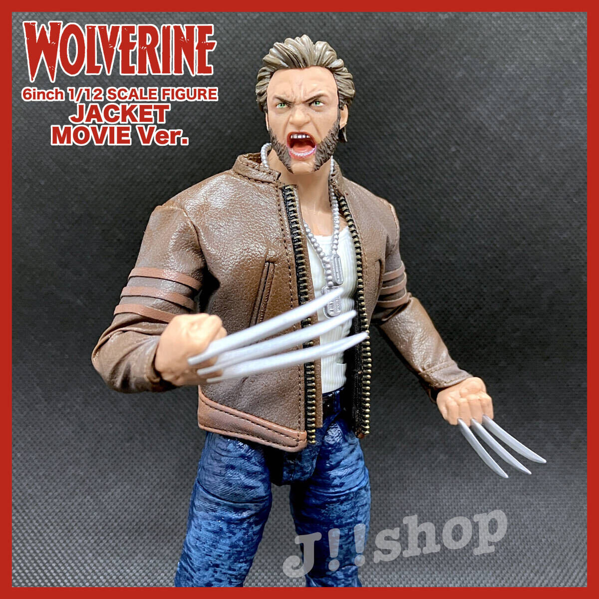 『Wolverine ウルヴァリン レザージャケット:ムービーVer.』6インチ 1/12 アクション フィギュア/革ジャン ジャケット 着せ替え 服 洋服拍卖