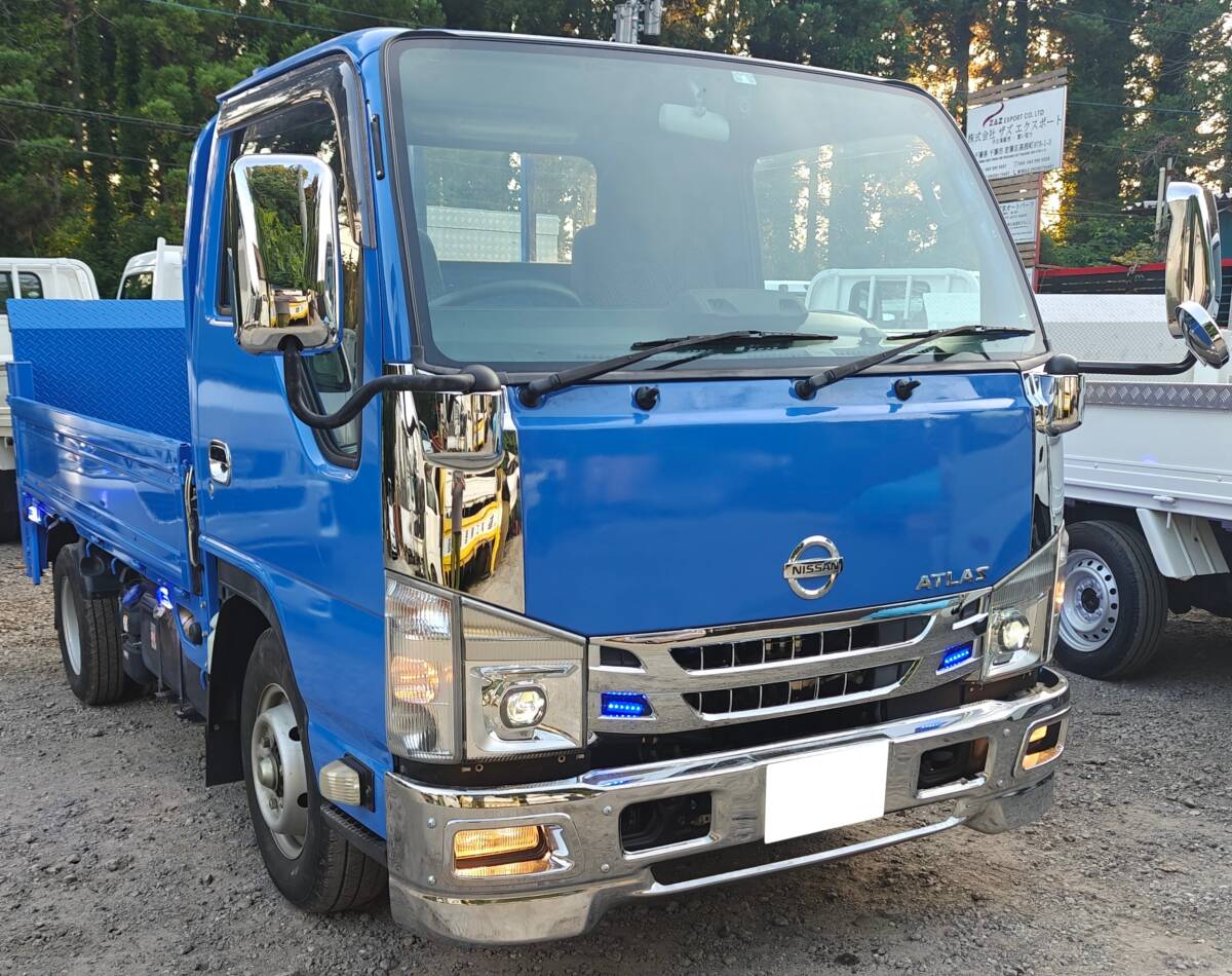 令和5年1月年式★日産アトラスパワーゲートPG付1.5t★実走行4万3千㌔★車検1年付★積載1550kg★MT5速★荷台鉄板★ディーゼル★4ナンバー拍卖