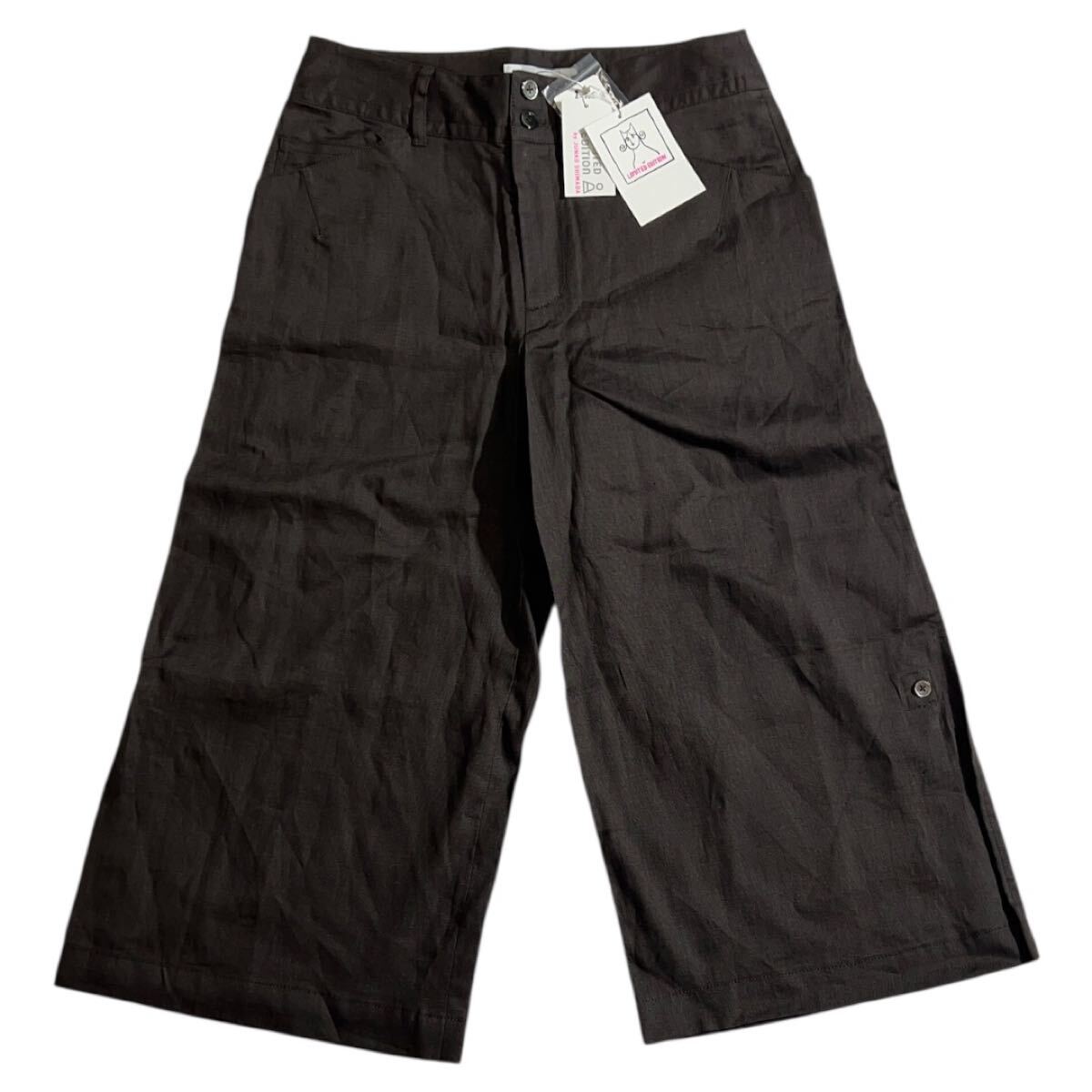 送料無料 未着用 タグ付 ■ LIMITED EDITION by JUNKO SHIMADA リミテッドエディション バイ ジュンコシマダ ■ リネン ワイド パンツ 38拍卖