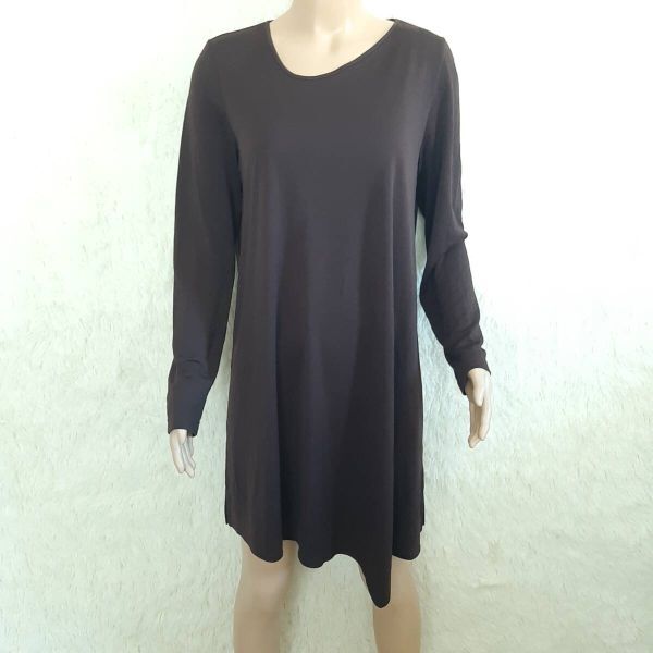 HIROKO BIS ヒロコビス ワンピース チュニック サイドスリット ブラウン 拍卖